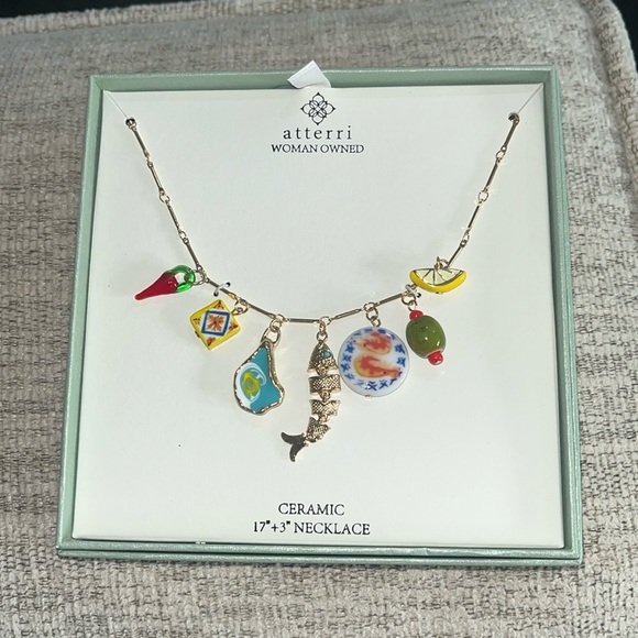 Atterri Jewelry - Atterri Ceramic Charm Necklace-17” + 3”-NEW